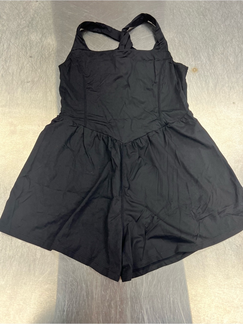 Romper Shorts Over Bike Shorts Black One-Piece Romper Women’s Large